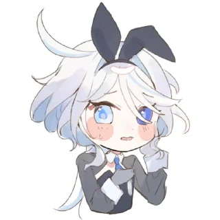 🐰 emoji Furina by @kiyunya Telegram sticker 11 of 63
