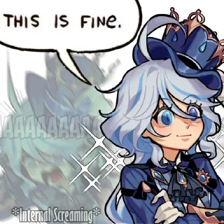 🙂 emoji Furina by @kiyunya Telegram sticker 10 of 63