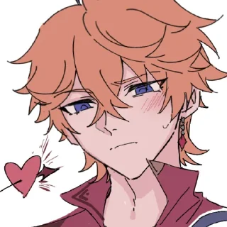 😍 emoji Tartaglia by @kiyunya Telegram sticker 23 of 99