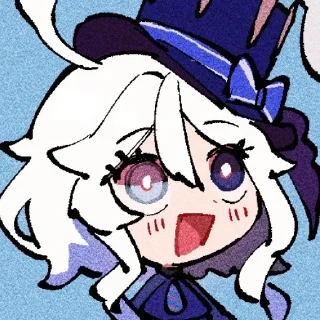 😊 emoji Furina by @kiyunya Telegram sticker 20 of 63