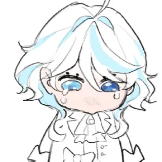😢 emoji Furina by @kiyunya Telegram sticker 22 of 63
