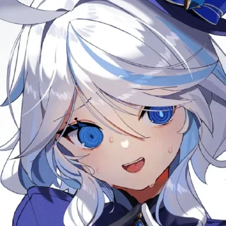 😅 emoji Furina by @kiyunya Telegram sticker 15 of 63