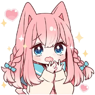 ✨ emoji Розовая киса 2 @Nyasticks Telegram sticker 9 of 41