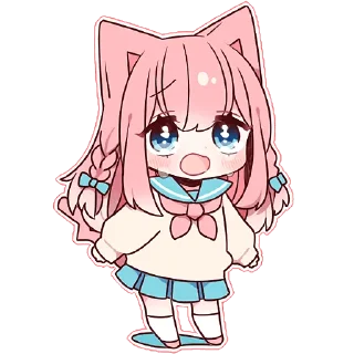 🥺 emoji Розовая киса 2 @Nyasticks Telegram sticker 22 of 41