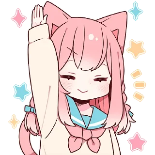 ☺️ emoji Розовая киса 2 @Nyasticks Telegram sticker 17 of 41