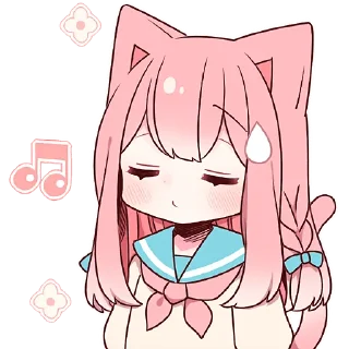 🎵 emoji Розовая киса 2 @Nyasticks Telegram sticker 4 of 41