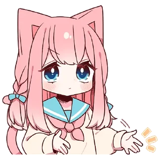😢 emoji Розовая киса 2 @Nyasticks Telegram sticker 14 of 41