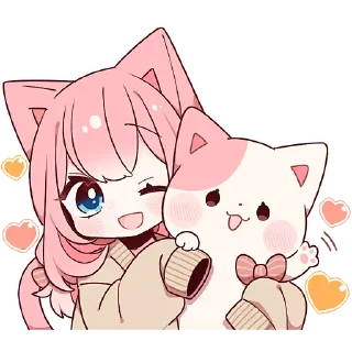 🐱 emoji Розовая киса 2 @Nyasticks Telegram sticker 18 of 41