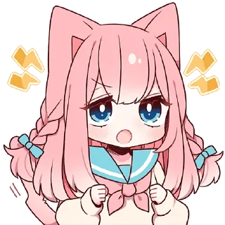⚡ emoji Розовая киса 2 @Nyasticks Telegram sticker 5 of 41