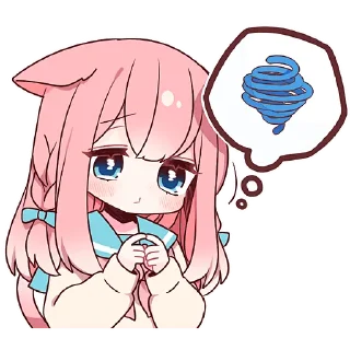 😌 emoji Розовая киса 2 @Nyasticks Telegram sticker 8 of 41