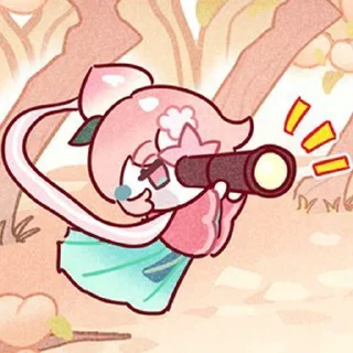 🍑 emoji Peach Blossom Cookie! Telegram sticker 6 of 8