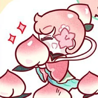 🍑 emoji Peach Blossom Cookie! Telegram sticker 7 of 8