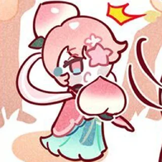 🍑 emoji Peach Blossom Cookie! Telegram sticker 8 of 8