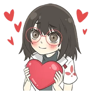 Sticker from Девочка в очках - @tg_sticks