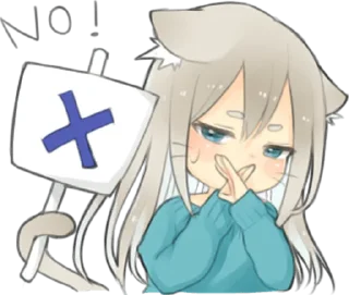 ❌ emoji Nekomimikko's yuruhuwa • @punipuni_stickers Telegram sticker 7 of 40
