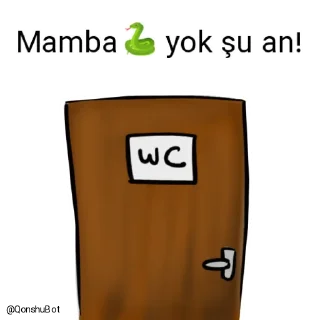 🚽 emoji Mamba🐍 @Qonshubot Telegram sticker 22 of 31