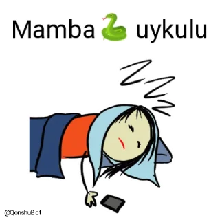😴 emoji Mamba🐍 @Qonshubot Telegram sticker 17 of 31