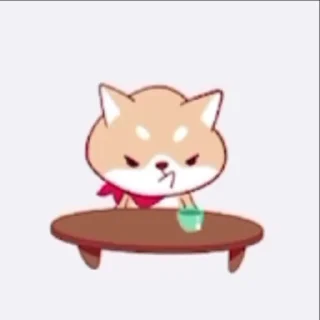 Sticker from smug shiba from DC:;@blisterrr