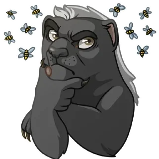 🤔 emoji Медоед Telegram sticker 16 of 24