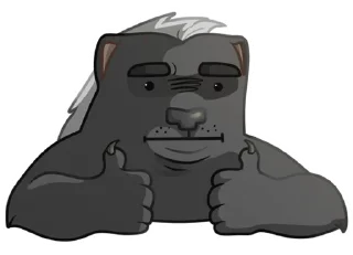 👍 emoji Медоед Telegram sticker 18 of 24