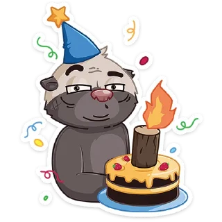🎂 emoji Медоед Хоня :: @stickroom Telegram sticker 6 of 48