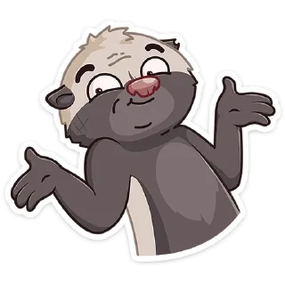 🤷‍♀️ emoji Медоед Хоня :: @stickroom Telegram sticker 20 of 48