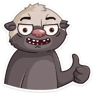 👍 emoji Медоед Хоня :: @stickroom Telegram sticker 4 of 48