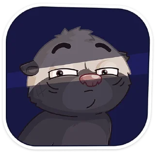 😐 emoji Медоед Хоня :: @stickroom Telegram sticker 19 of 48