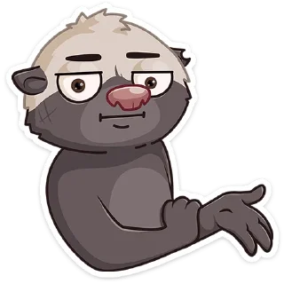 🤷‍♀️ emoji Медоед Хоня :: @stickroom Telegram sticker 15 of 48