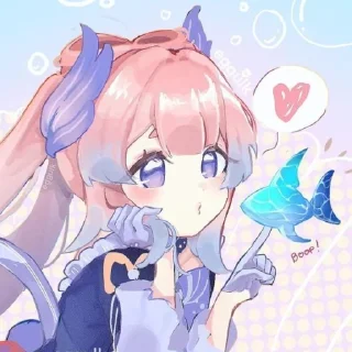 😚 emoji Кокоми Telegram sticker 18 of 19