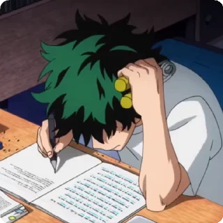 😶 emoji izuku by itsunux @StickersPackRobot Telegram sticker 3 of 92
