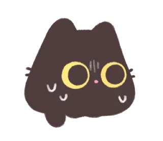 🐈‍⬛ emoji 🍮  ⪨   ·— кисюля !  @cute_stickers_emoji Telegram sticker 18 of 32