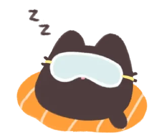 🐈‍⬛ emoji 🍮  ⪨   ·— кисюля !  @cute_stickers_emoji Telegram sticker 23 of 32
