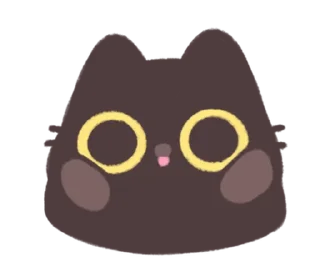 🐈‍⬛ emoji 🍮  ⪨   ·— кисюля !  @cute_stickers_emoji Telegram sticker 21 of 32