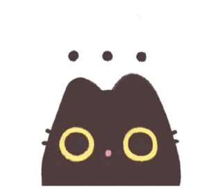 🐈‍⬛ emoji 🍮  ⪨   ·— кисюля !  @cute_stickers_emoji Telegram sticker 8 of 32