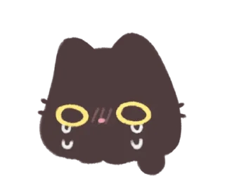 🐈‍⬛ emoji 🍮  ⪨   ·— кисюля !  @cute_stickers_emoji Telegram sticker 11 of 32