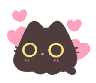 🐈‍⬛ emoji 🍮  ⪨   ·— кисюля !  @cute_stickers_emoji Telegram sticker 5 of 32