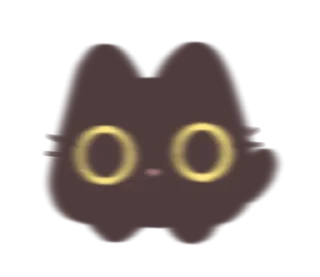 🐈‍⬛ emoji 🍮  ⪨   ·— кисюля !  @cute_stickers_emoji Telegram sticker 7 of 32