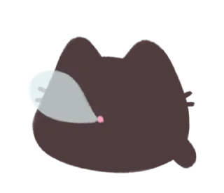 🐈‍⬛ emoji 🍮  ⪨   ·— кисюля !  @cute_stickers_emoji Telegram sticker 24 of 32