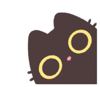🐈‍⬛ emoji 🍮  ⪨   ·— кисюля !  @cute_stickers_emoji Telegram sticker 22 of 32