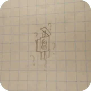 🔳 emoji Не совсем бумажные человечки Telegram sticker 7 of 13