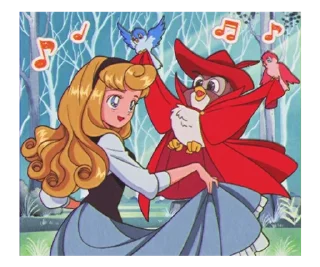 💃 emoji Disney: Cute Retro Style Telegram sticker 19 of 40