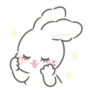 🥰 emoji bunny ➝ @benti_stickers Telegram sticker 11 of 40