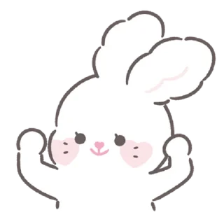 💪 emoji bunny ➝ @benti_stickers Telegram sticker 8 of 40