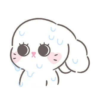 😰 emoji bunny ➝ @benti_stickers Telegram sticker 7 of 40