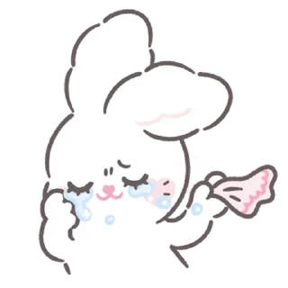🥹 emoji bunny ➝ @benti_stickers Telegram sticker 14 of 40