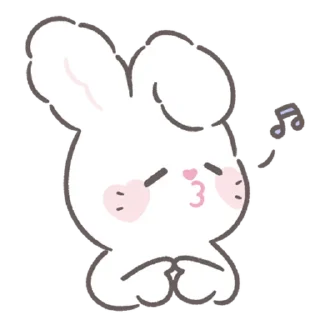 🎵 emoji bunny ➝ @benti_stickers Telegram sticker 12 of 40