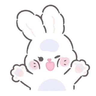 🤗 emoji bunny ➝ @benti_stickers Telegram sticker 5 of 40