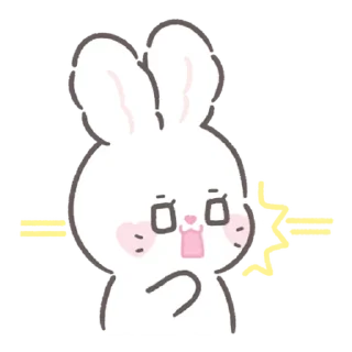 😱 emoji bunny ➝ @benti_stickers Telegram sticker 13 of 40