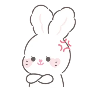 🙂 emoji bunny ➝ @benti_stickers Telegram sticker 22 of 40